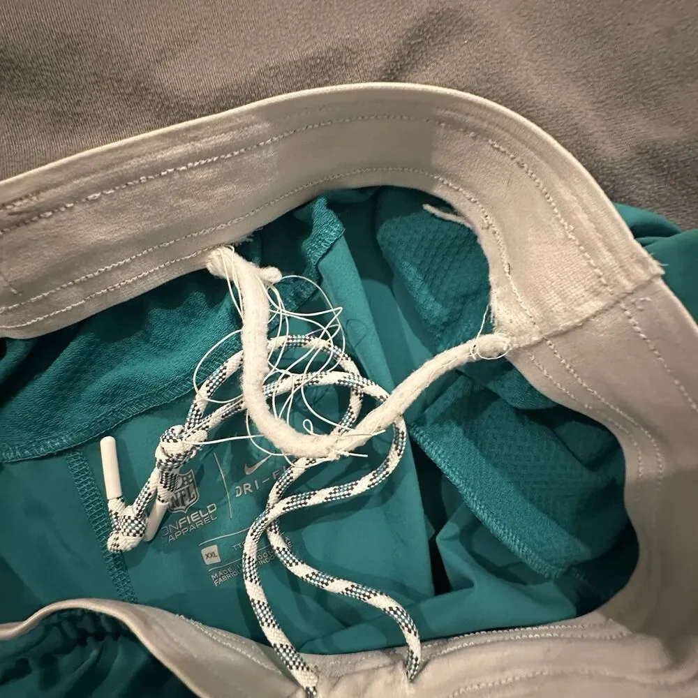 Nike Miami Dolphins Shorts Mens 2XL Aqua Teal Dri-FIT On-Field Performance